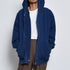 インディゴ裏起毛Wジップパーカ
