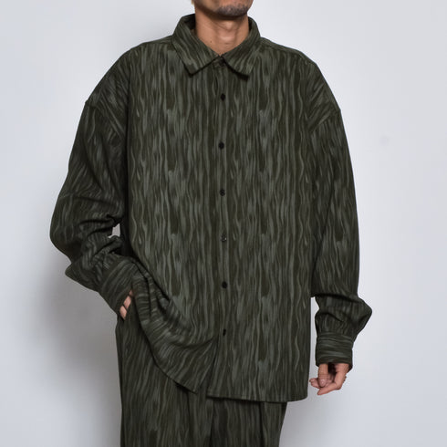 ムラプリントコーデュロイシャツ
