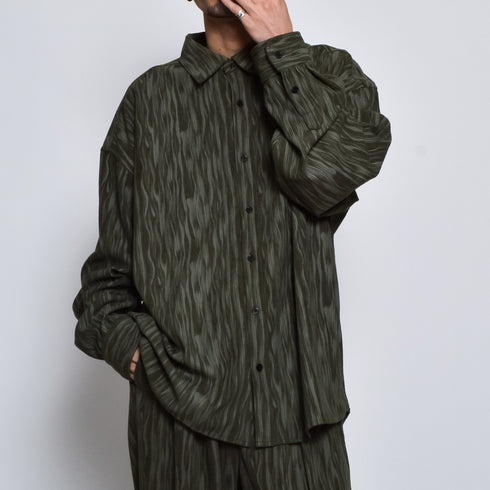 ムラプリントコーデュロイシャツ