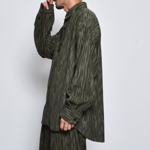 ムラプリントコーデュロイシャツ