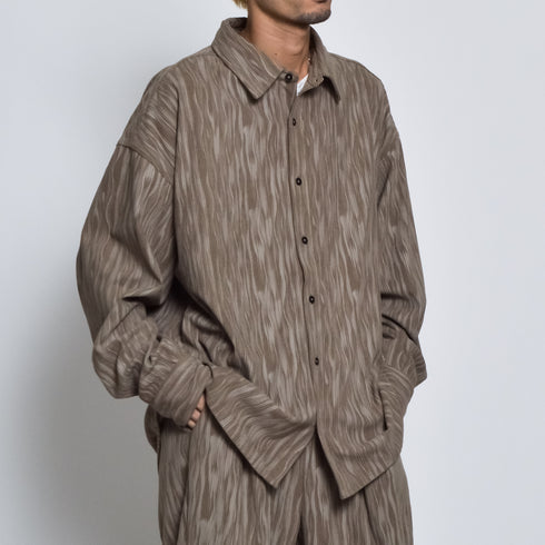 ムラプリントコーデュロイシャツ