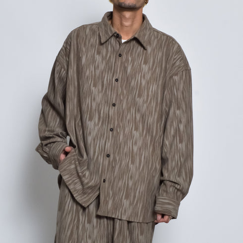 ムラプリントコーデュロイシャツ