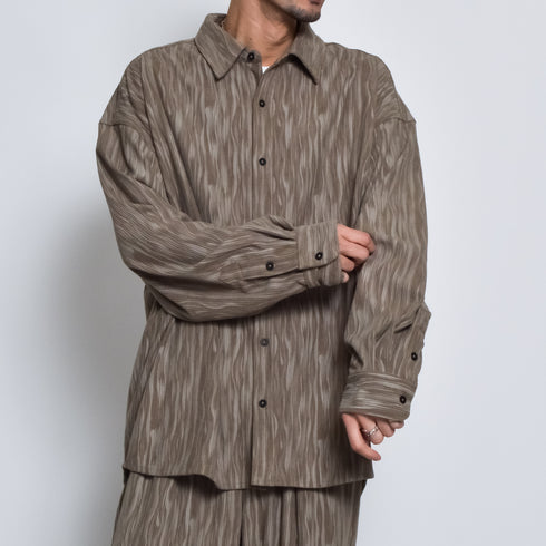 ムラプリントコーデュロイシャツ