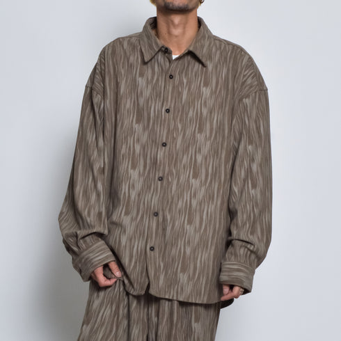 ムラプリントコーデュロイシャツ