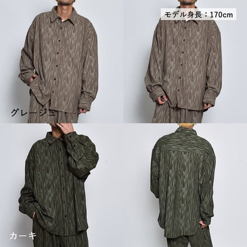 ムラプリントコーデュロイシャツ