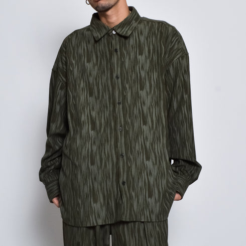 ムラプリントコーデュロイシャツ