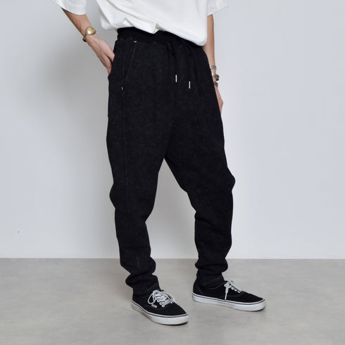 プリント裏毛イージースウェットタックパンツ