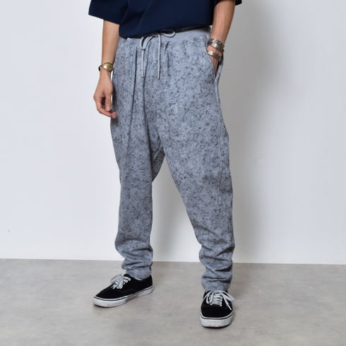 プリント裏毛イージースウェットタックパンツ