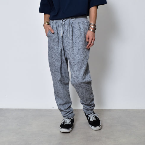 プリント裏毛イージースウェットタックパンツ