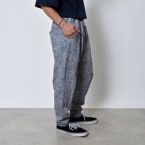 プリント裏毛イージースウェットタックパンツ