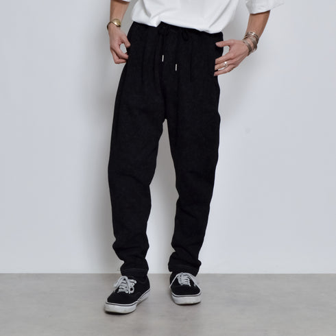 プリント裏毛イージースウェットタックパンツ