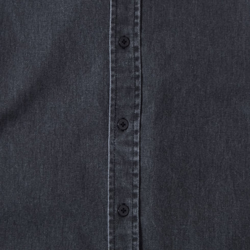 スノーウォッシュヴィンテージ風コットンシャツ