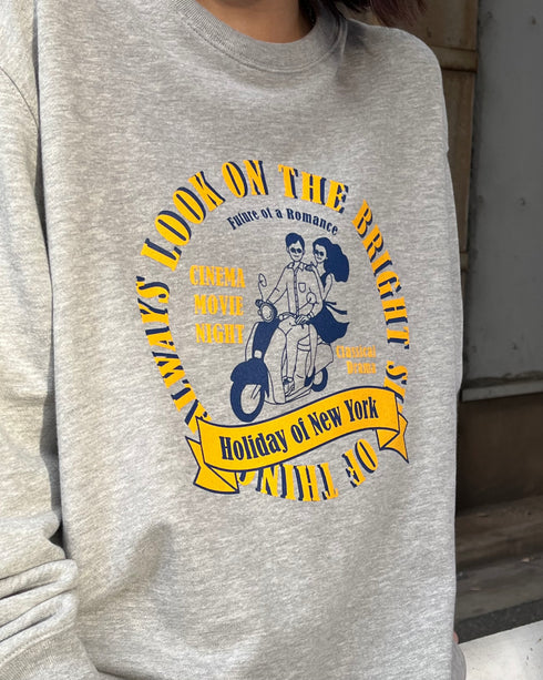 【MODISH GAZE】レトロデザインサークルロゴ 裏毛スウェット