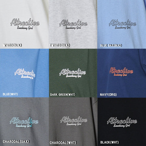 【MODISH GAZE】スモーキングガール 線画イラストロンT