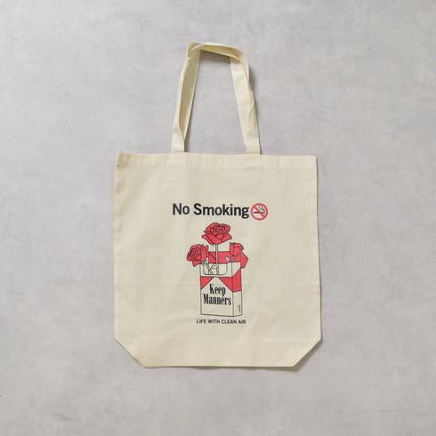 【MODISH GAZE】プリント トートBAG(ガール線画&タバコ薔薇)