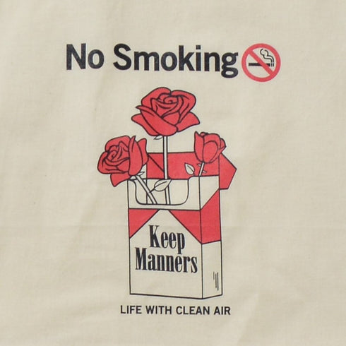 【MODISH GAZE】プリント トートBAG(ガール線画&タバコ薔薇)