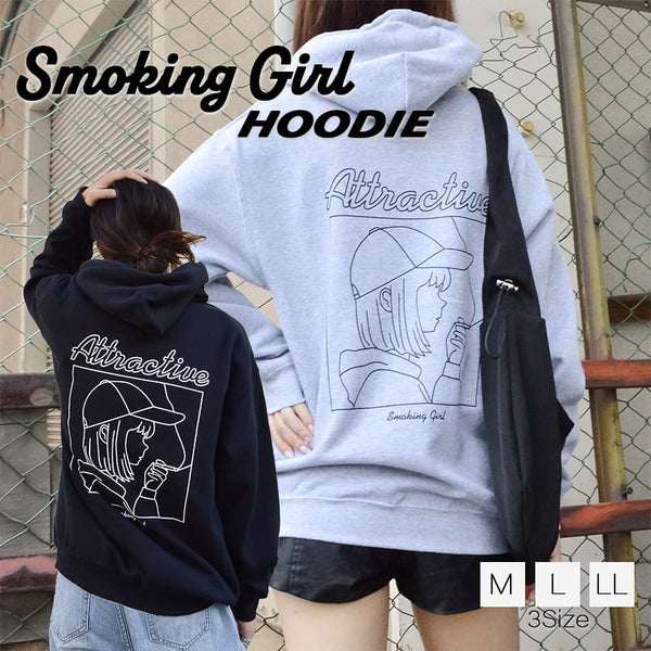 【MODISH GAZE】スモーキングガール裏起毛フーディー