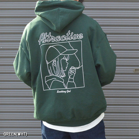 【MODISH GAZE】スモーキングガール裏起毛フーディー