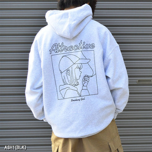 【MODISH GAZE】スモーキングガール裏起毛フーディー