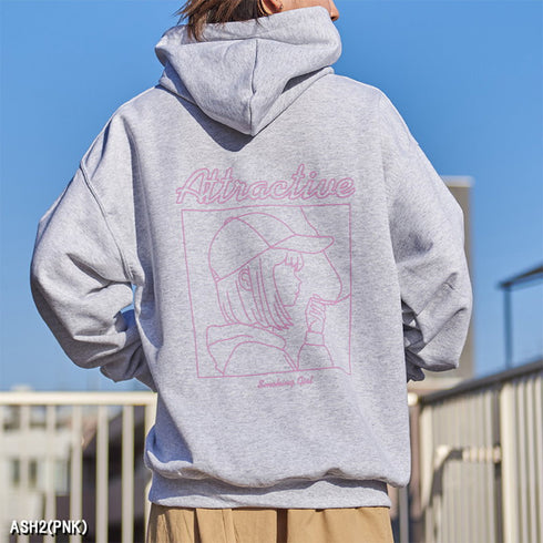 【MODISH GAZE】スモーキングガール裏起毛フーディー