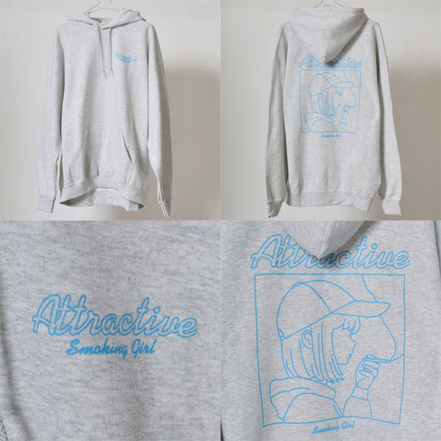 【MODISH GAZE】スモーキングガール裏起毛フーディー