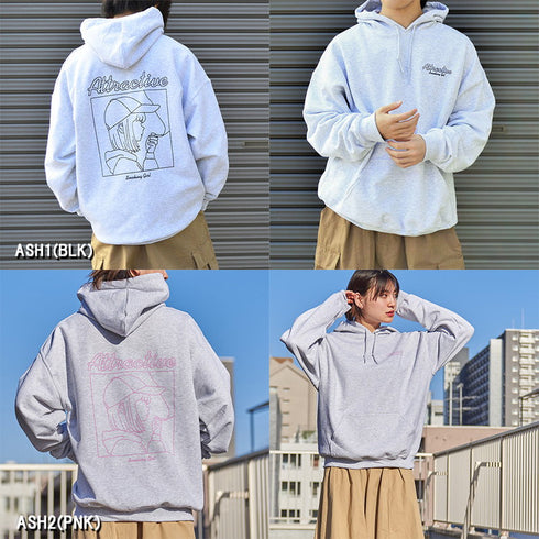 【MODISH GAZE】スモーキングガール裏起毛フーディー