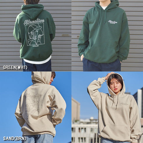 【MODISH GAZE】スモーキングガール裏起毛フーディー