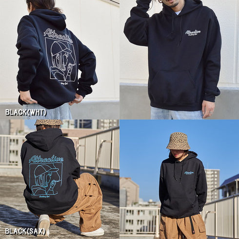 【MODISH GAZE】スモーキングガール裏起毛フーディー