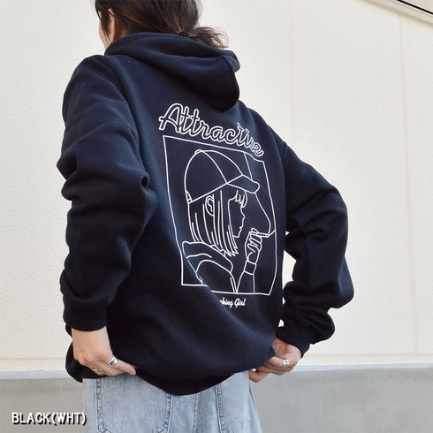 【MODISH GAZE】スモーキングガール裏起毛フーディー