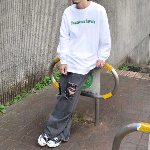 【MODISH GAZE】オーバルロゴ Positivo de Lavida 裏毛スウェット