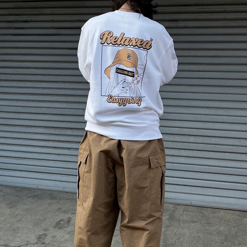 【MODISH GAZE】スモーキングガールRelaxed裏毛トレーナー