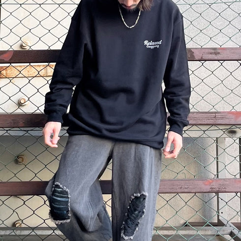 【MODISH GAZE】スモーキングガールRelaxed裏毛トレーナー