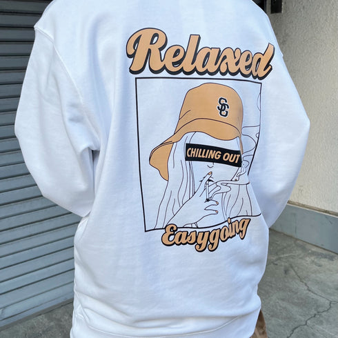 【MODISH GAZE】スモーキングガールRelaxed裏毛トレーナー