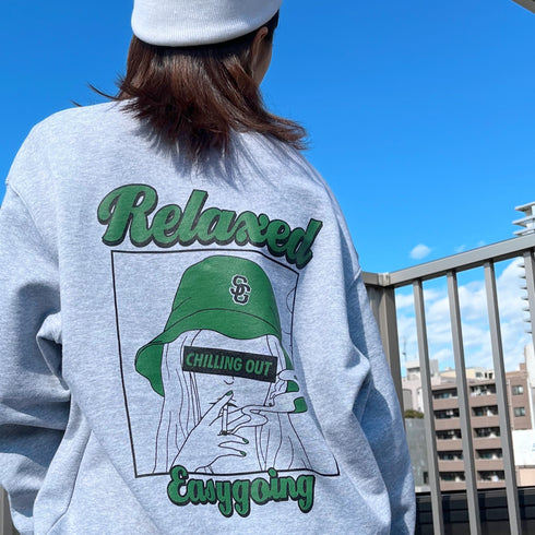 【MODISH GAZE】スモーキングガールRelaxed裏毛トレーナー