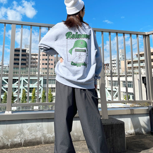 【MODISH GAZE】スモーキングガールRelaxed裏毛トレーナー