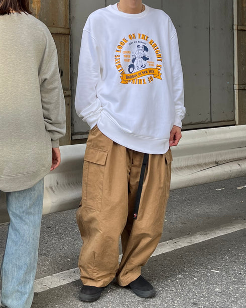 【MODISH GAZE】レトロデザインサークルロゴ 裏毛スウェット