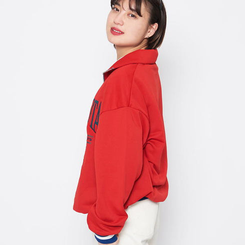 【MODISH GAZE】MINNESOTAハーフジップビッグスウェットトレーナー