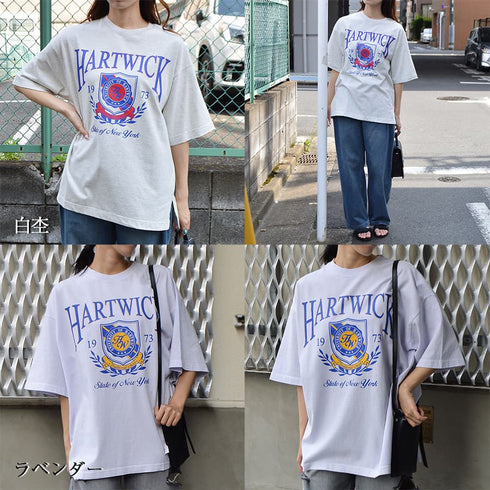 【spiritoso】HARTWICK カレッジロゴTシャツ