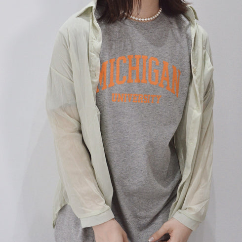 【spiritoso】MICHIGAN カレッジTシャツ