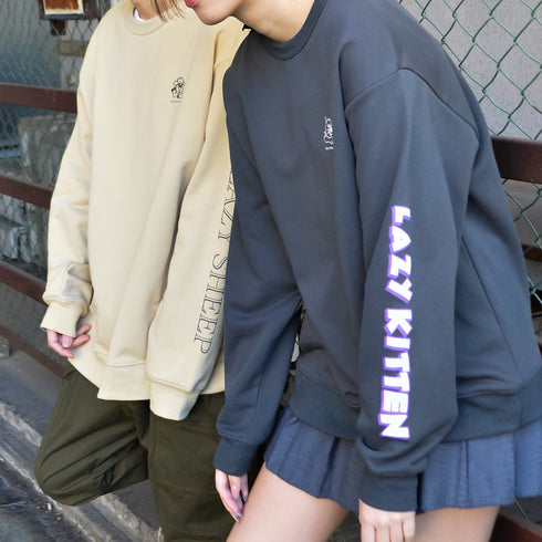 【MODISH GAZE】アニマルワンポイント刺繍スウェット