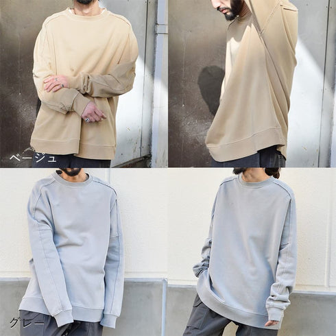 【MODISH GAZE】裏毛ピグメントラグランスウェット