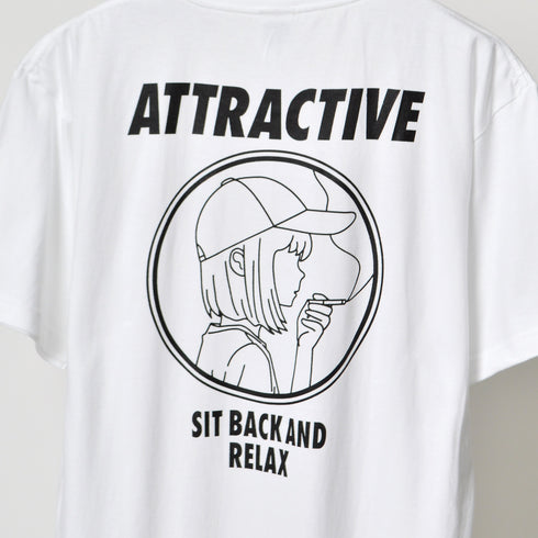 【MODISH GAZE】スモーキングガール SIT BACK AND RELAX半袖Tシャツ