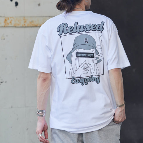 【MODISH GAZE】スモーキングガールRelaxed半袖Tシャツ