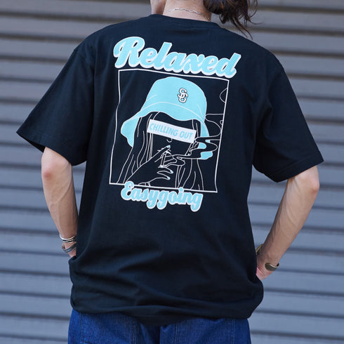 【MODISH GAZE】スモーキングガールRelaxed半袖Tシャツ