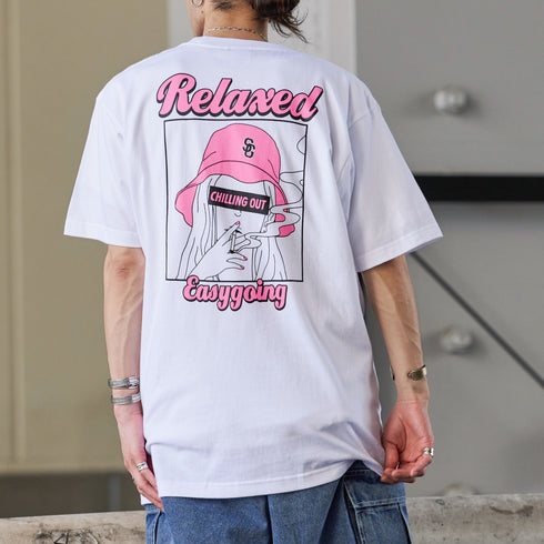 【MODISH GAZE】スモーキングガールRelaxed半袖Tシャツ