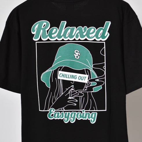 【MODISH GAZE】スモーキングガールRelaxed半袖Tシャツ