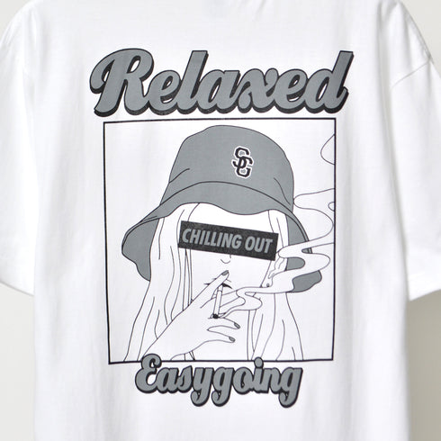 【MODISH GAZE】スモーキングガールRelaxed半袖Tシャツ