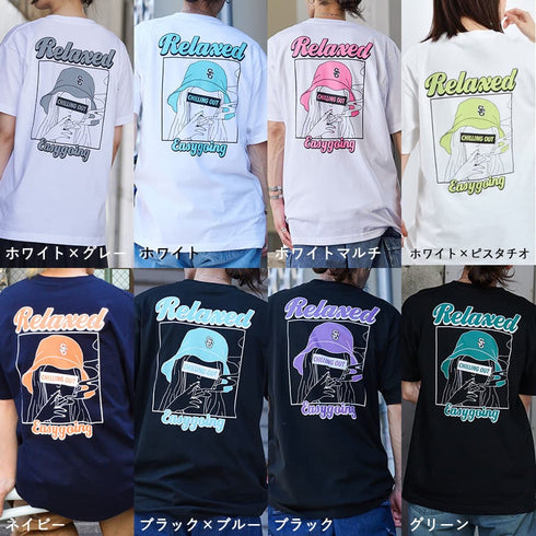 【MODISH GAZE】スモーキングガールRelaxed半袖Tシャツ