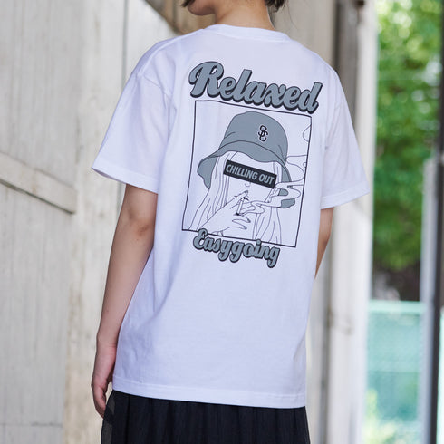 【MODISH GAZE】スモーキングガールRelaxed半袖Tシャツ