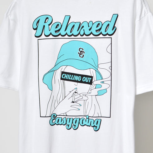 【MODISH GAZE】スモーキングガールRelaxed半袖Tシャツ